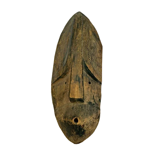 fiume musk, maschera di baolai, maschera africana, antica maschera da schiavo, maschera di tartaruga di legno