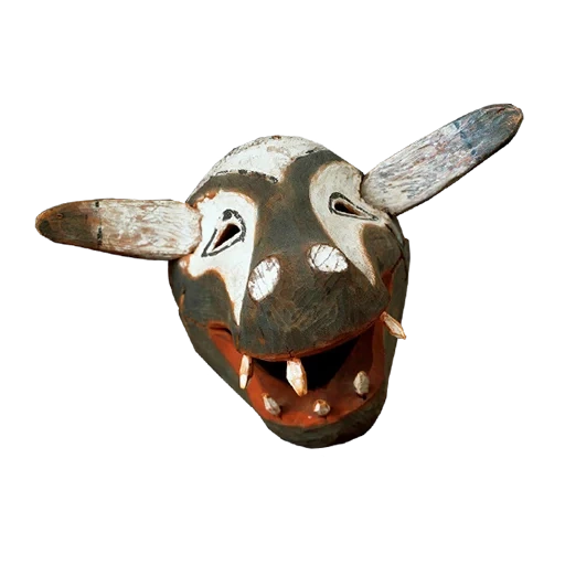 mask of a donkey, goat mask, mask of a goat, donkey head mask, carnival mask of a goat