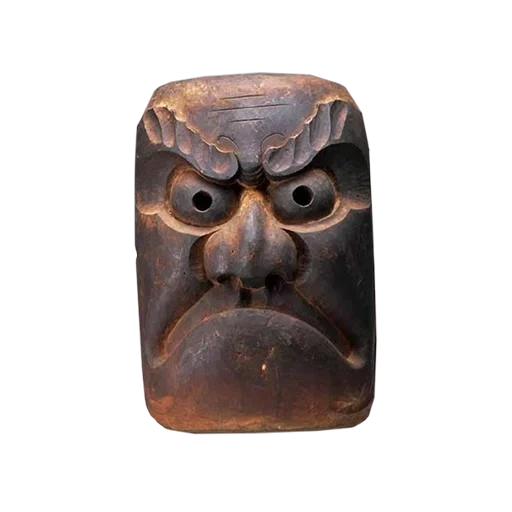 dayaki mask, the mask is wooden, wooden masks of the gods, wooden carved masks, woodcarving sculpture
