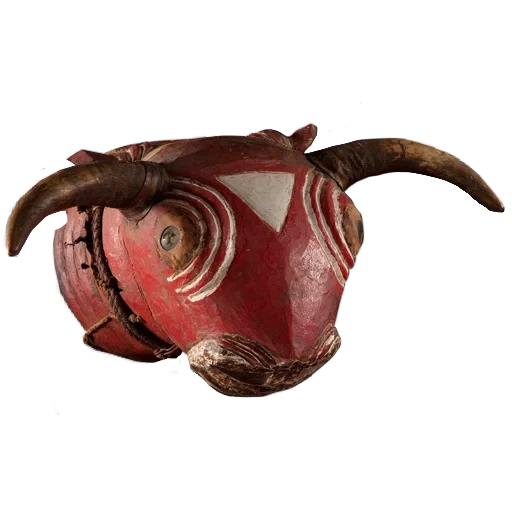 bull mask, ox mask rust, steampank mask, african art, african bull mask