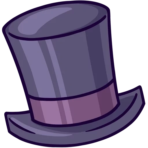 цилиндр, шляпа цилиндр, шляпа цилиндр иконка, шляпа цилиндр силуэт, фиолетовый цилиндр шляпа