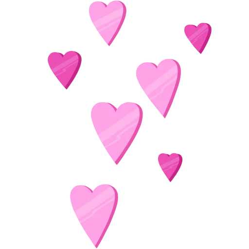 розовое сердце, розовые сердечки, маленькие сердечки, розовые сердечки над головой