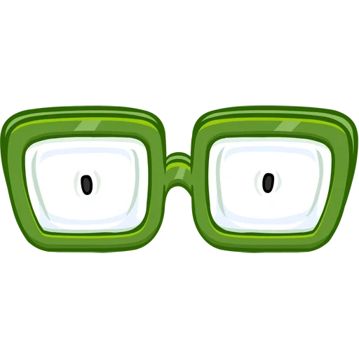 очки, очки глаз, очки популярные, зелёные очки мульт