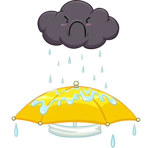 дождь, дождь зонт, рисунок зонтика, дождь пляже рисунок, на даче дождь вектор