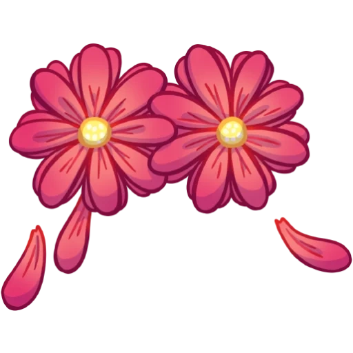 flower, цветок розовый, цветочный дизайн, цветы иллюстрация, цветочки фотошопа мультяшные
