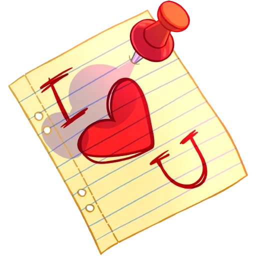 валентинка, тетрадь сердце, записка сердечком, тетрадь сердечками, любовное письмо иллюстрация векторная