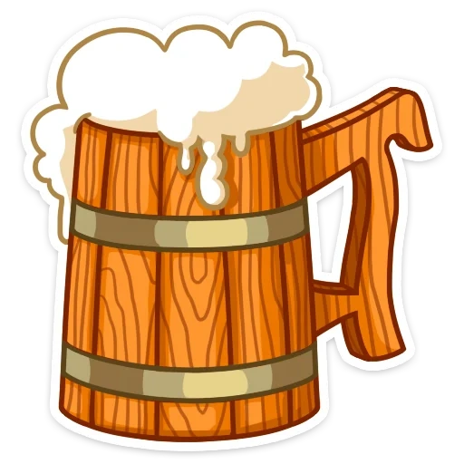 деревянная кружка пива вектор, деревянная кружка пива, пивная кружка вектор, деревянная пивная кружка, деревянная кружка пива с пеной