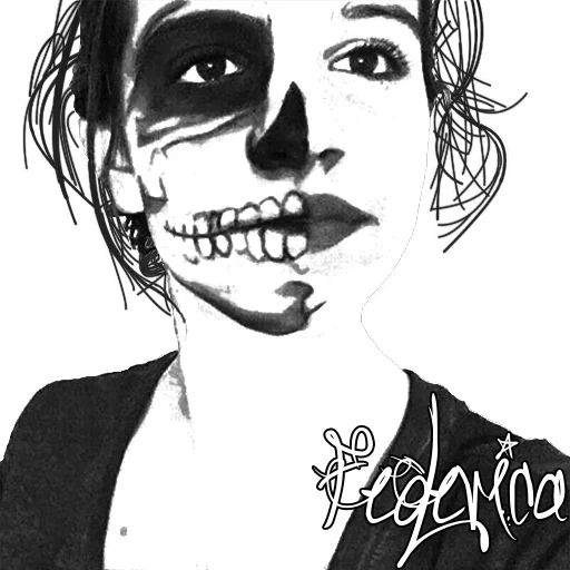 girl, makeup, cosmetic skeleton, halloween makeup, halloween makeup