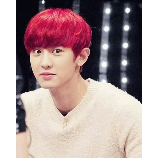 canel, park chang-lie, baekhyun exo, exo chanyeol, chanel with red hair