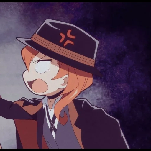 аниме, chuuya, чуя крутой, персонажи аниме, chuuya nakahara