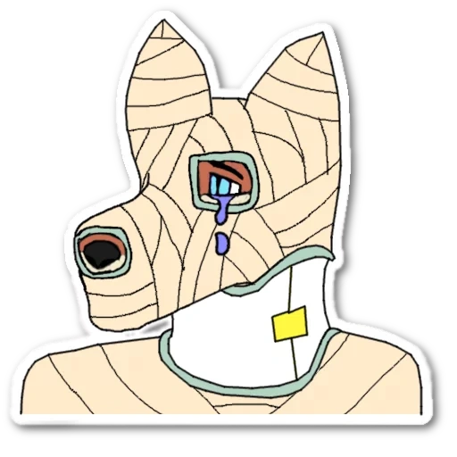 engraçado, arte de múmia de gato, joshua graham pony, padrão de cabeça de múmia, coloração do jogo android