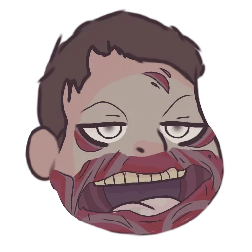 face, animation, people, zombie cheeks, zombie head