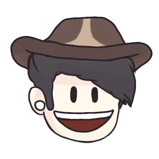 anime, mensch, cowboy zeichnung, cartoon avatar, der befehl des logohuts