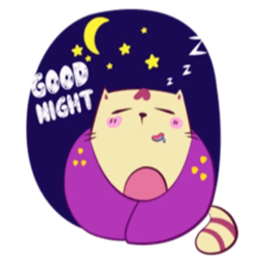 good night, the sleep clip, the fun of the moon, luna clipart