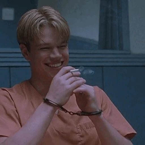 espelho, will wallace, caça inteligente de vontade, matt damon good will hunting, matt damon clever will hunting