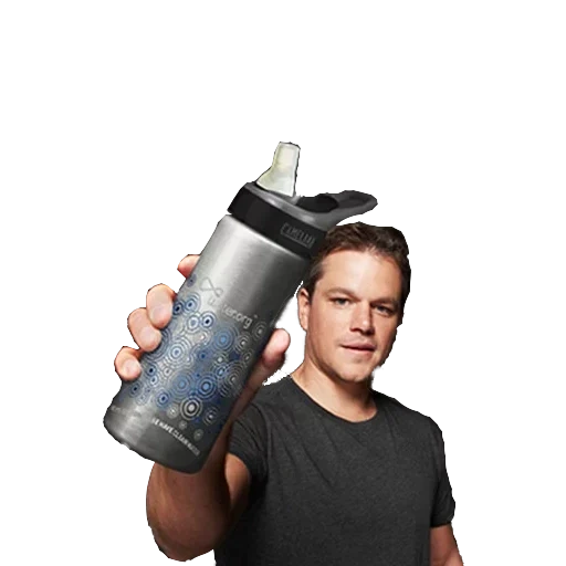 matt damon, botella de deportes, botella de deportes, matt damon toter org