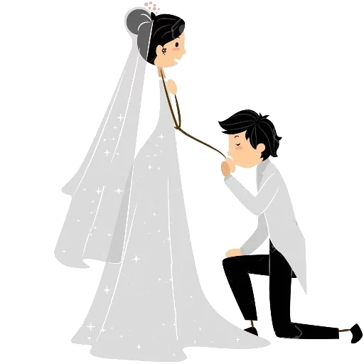 couples mariés, le marié et la mariée, couples en robe de mariée, illustration de mariage stoke, illustration du marié et du marié