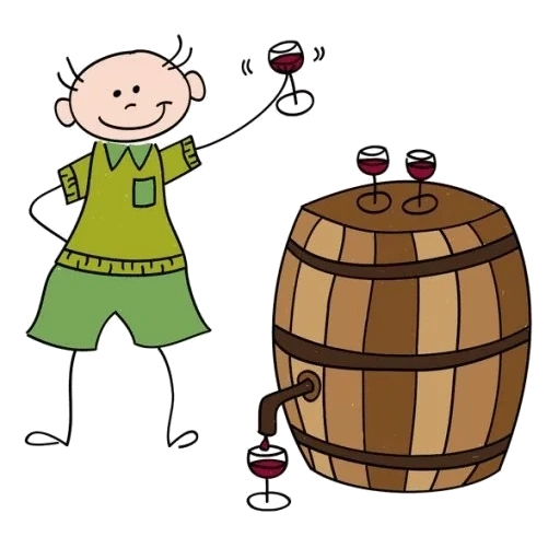 barrel, un baril de bière, tonneaux de bière, illustration de tonneaux en bois, icône de tonneau de vin