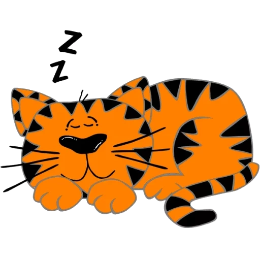 chat clipat, pince à chat, cartoon cat, cartoon de chat orange, tigre de chat de dessin animé