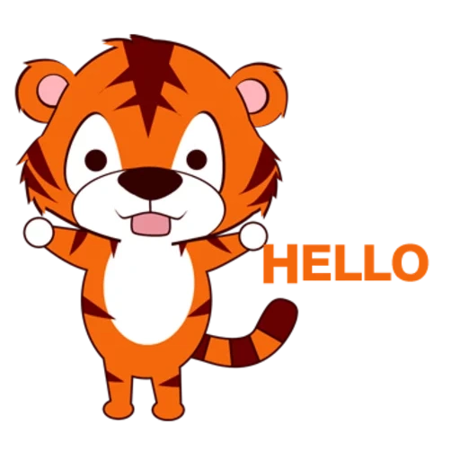 harimau kecil, tiger hi, kata harimau, harimau kecil yang lucu, kartun harimau