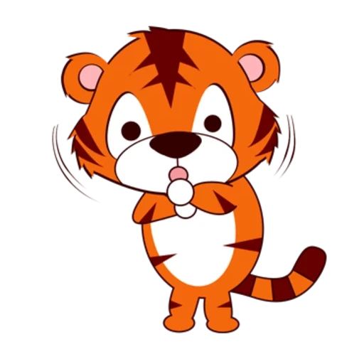 petit tigre, tigre, mignon petit tigre, petit visage de tigre, cartoon de tigre