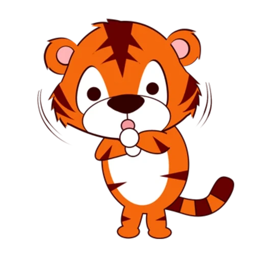 tigre, tigre, tigre bonitinho, rosto de tigre, cartoon tigre