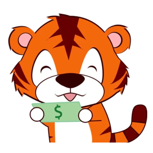 tiger, tigerok, sweet tiger, muzzle tigrenka, cartoon tiger