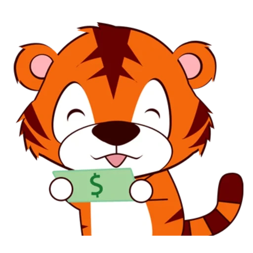 tigre, tigre, tigre bonitinho, rosto de tigre, cartoon tigre