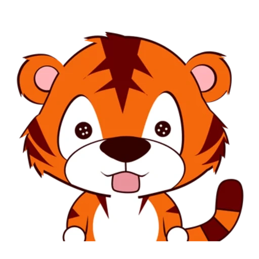 petit tigre, tiger hi, mignon petit tigre, petit visage de tigre, cartoon de tigre