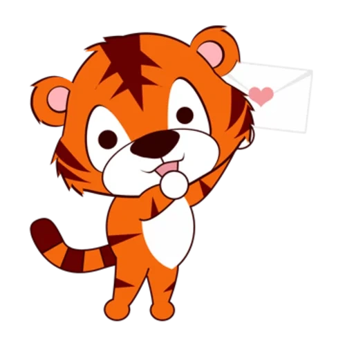 tigerok, clipart tiger, tiger character, sweet tiger, little tiger
