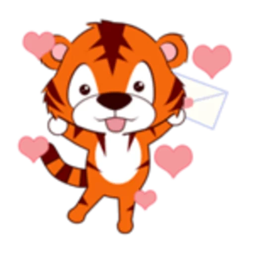 tigre, tigre, tigre feliz, tigre rosa, tigre de ano novo das crianças