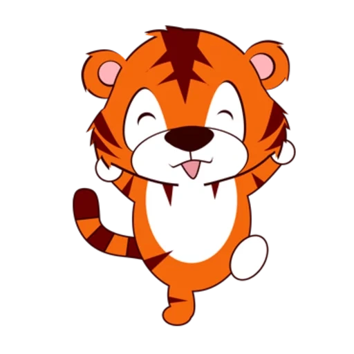 petit tigre, tigre, mignon petit tigre, petit visage de tigre, cartoon de tigre