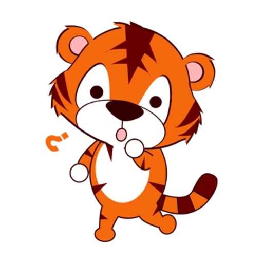 the little tiger, klippat tiger, the tiger word, tiger cartoon, illustration von tigerwelpen