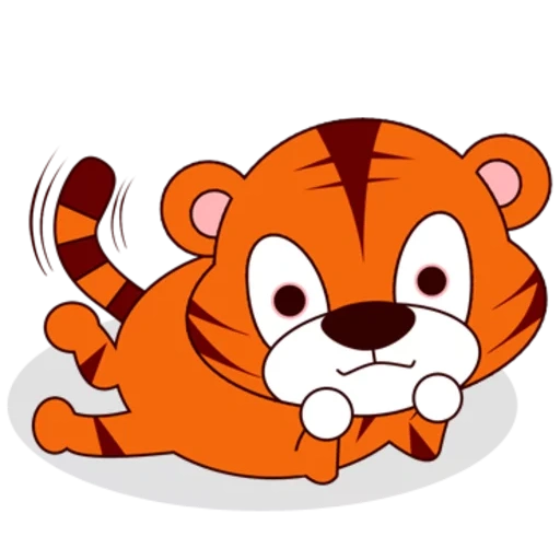 pequeño tigre, tiger divertido, tiger palabra, pequeño tigre, dibujos animados de tigre