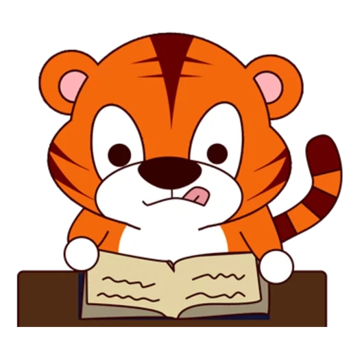 tiger, notebook, petit tigre, le tigre est mignon, trompette de tigre