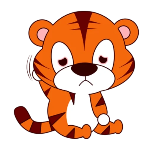 tigerok, the tiger is cute, clipart tiger, tiger character, sweet tiger