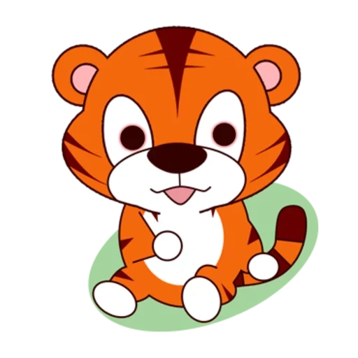 tigerok, sweet tiger, muzzle tigrenka, little tiger, cartoon tiger