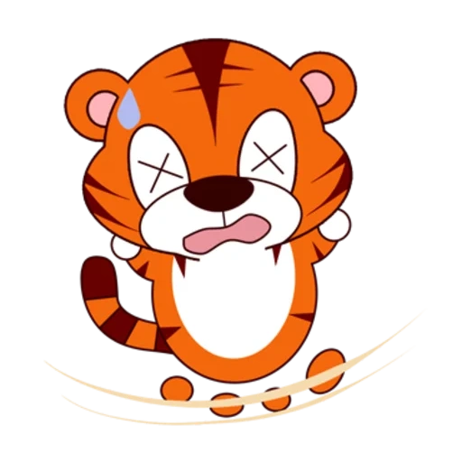 tigre, tigre bonitinho, cartoon tigre, rosto de tigre, cartoon tigre
