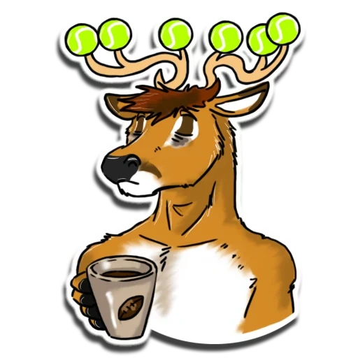deer, deer moose, deer drawing, postcard deer, good morning deer