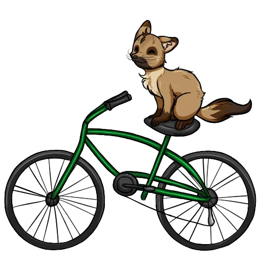 vélo, von bicycle, sur un vélo, vélo de dessins animés, illustration de cyclisme