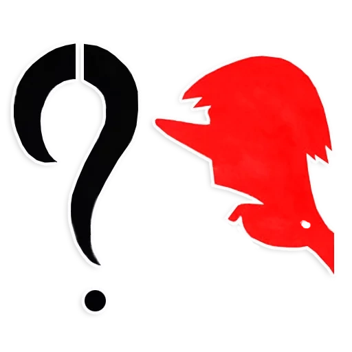 мужчина и женщина знак вопроса, логотип символ, логотип графический дизайн, кавычки красные, вопросительный знак на боку
