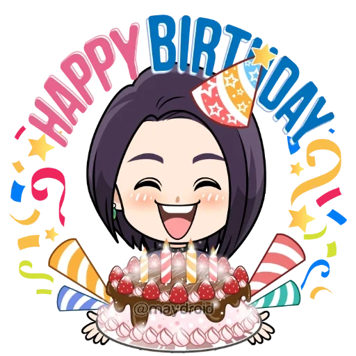 anime, abb, anime tee, happy birthday cake
