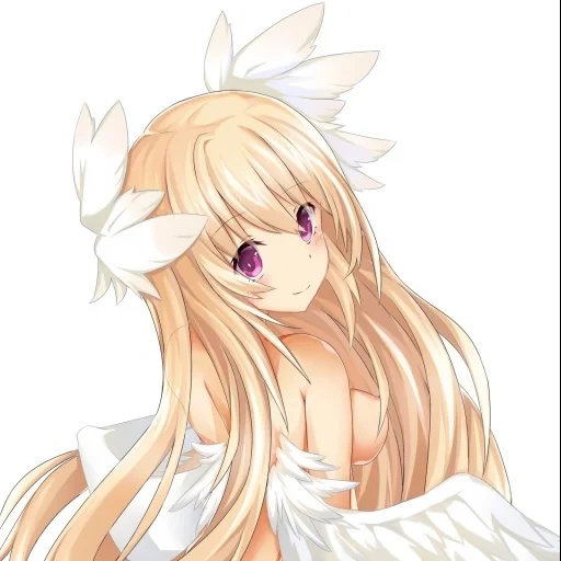 anime engel, anime angel angel, anime angel girl, trauriges mädchen anime mit blonden haarflügeln