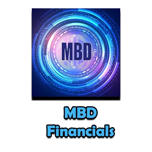 mbd, logotipo, pictograma, criptomoeda, a noite do logotipo da arte