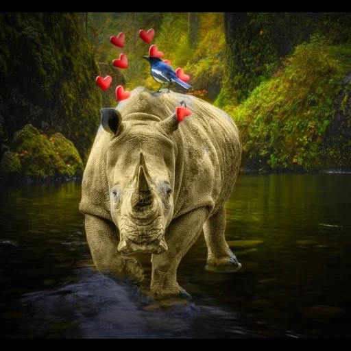hombre, rhino, arte de rinoceronte, rinoceronte animal, animales rinocerontes
