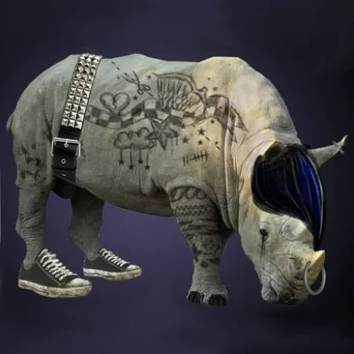 badak, badak 3d, badak 3d, badak chiloterium, model 3d rhino wanhao rhino