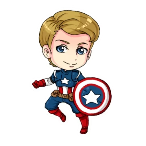 red cliff steve rogers, capitaine shirley shirley, captain america chibi, marvel captain america, marvel captain america chibi