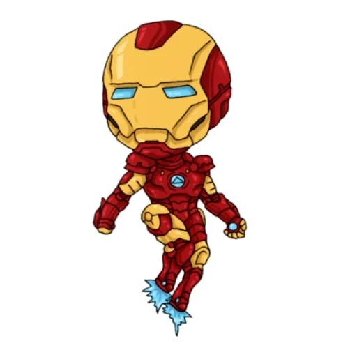 giocattolo, marvel mini hero, chibi iron man, cartoon di iron man, chibi marvel iron man