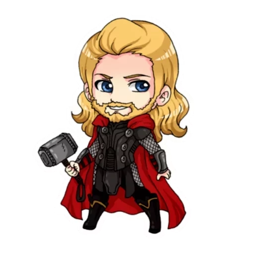 thor, chibi thor, les avengers de chibi, chibi thor marvel