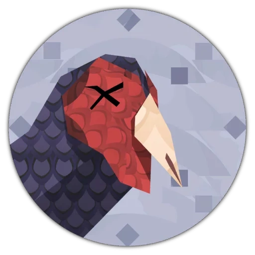 qr код, полигональный орел, полигональная птица, полигональный попугай, птица геометрическими фигурами